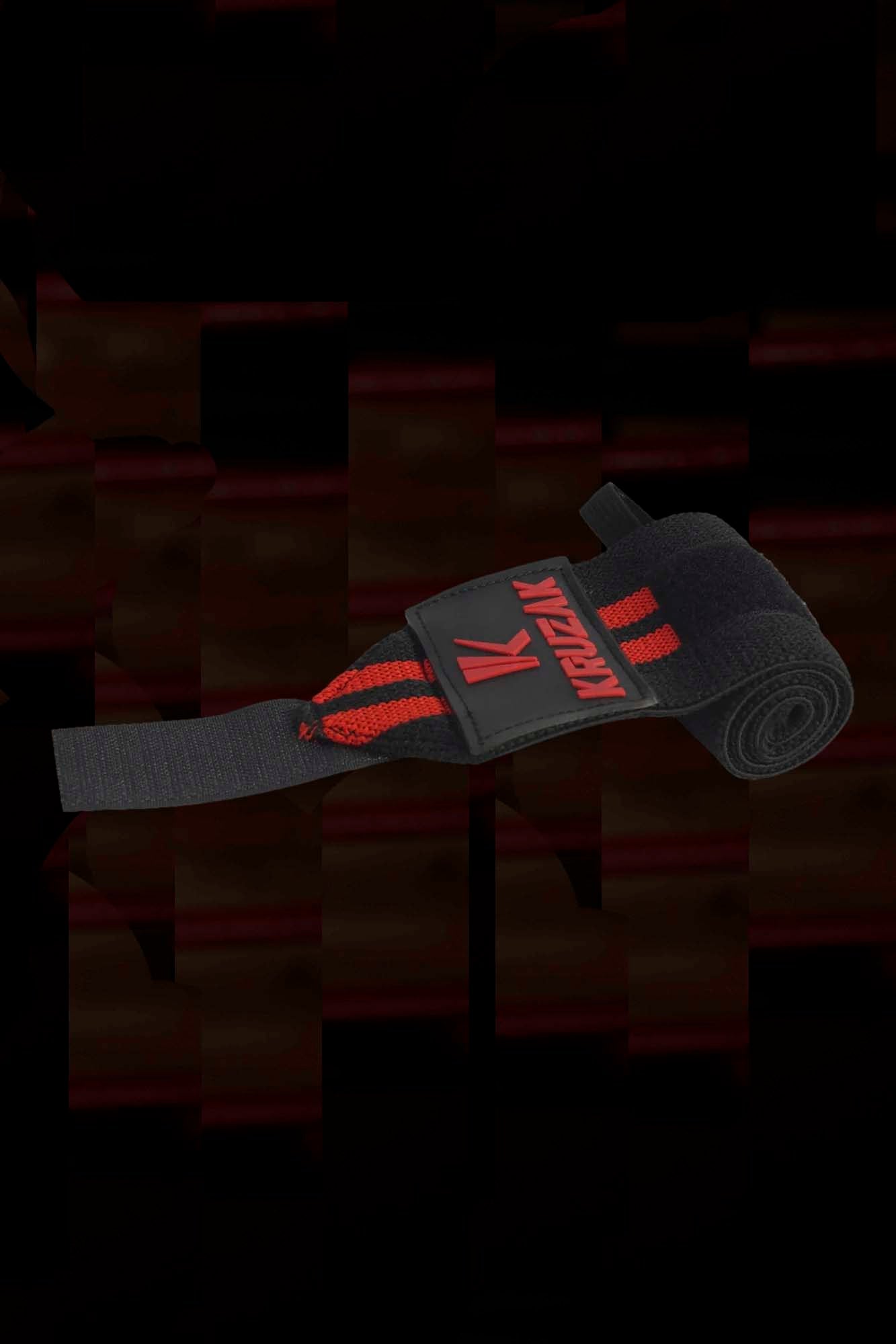 Red Weight Lifting 18'' Wrist Wraps with Thumb Loop