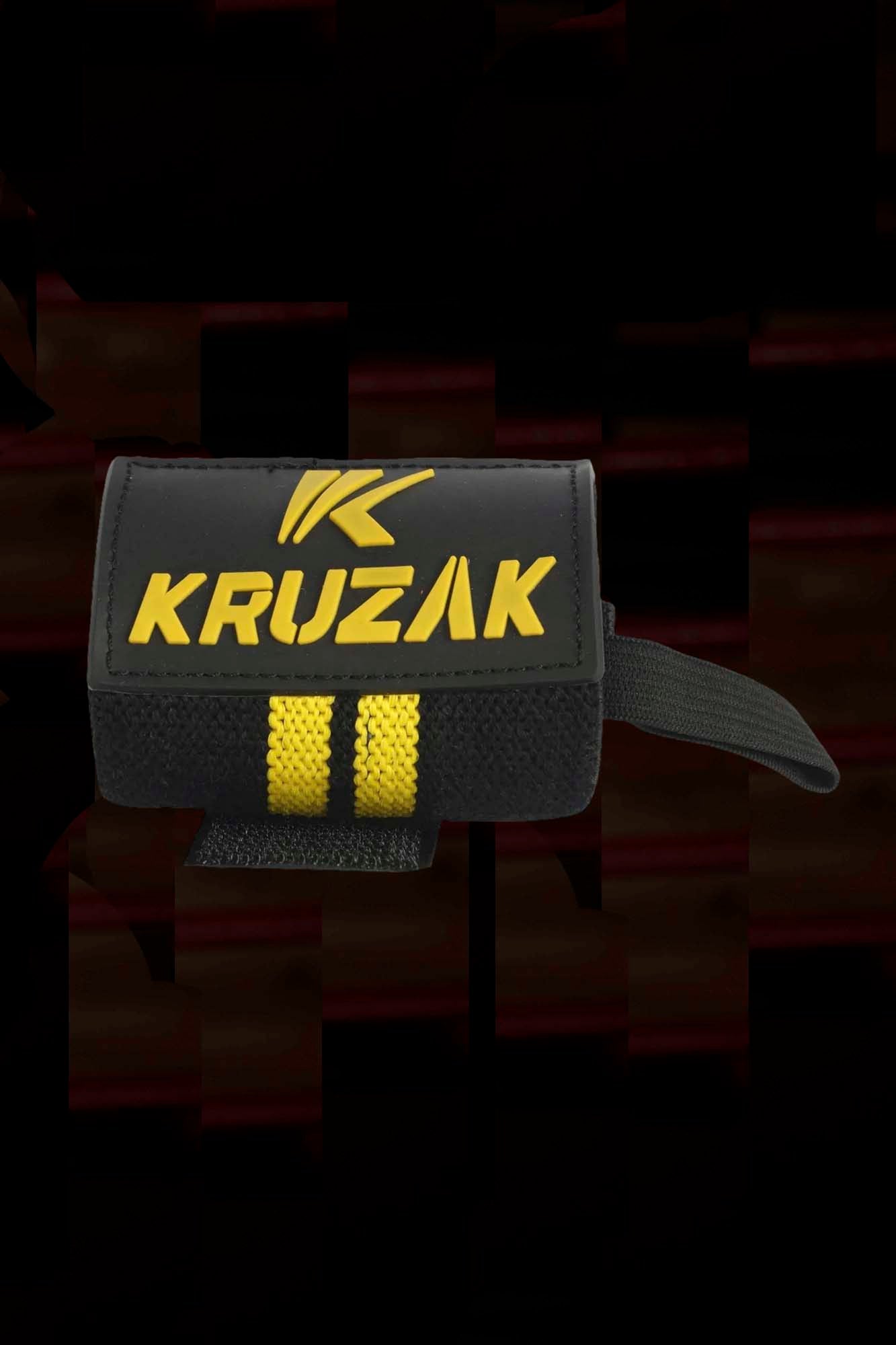 Yellow Weight Lifting 18'' Wrist Wraps with Thumb Loop