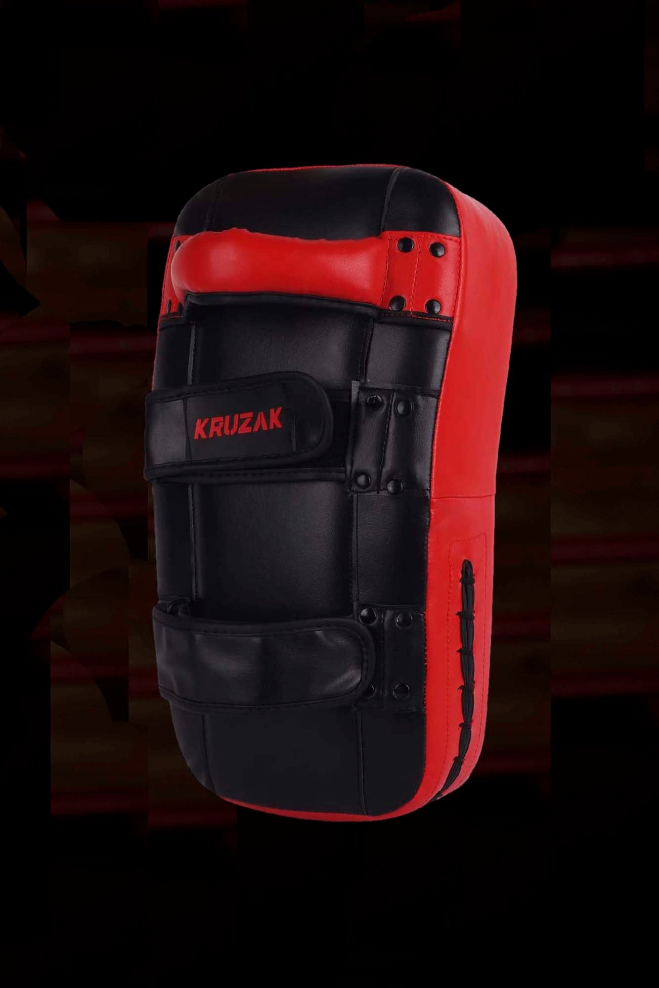 Red-Black Unisex Muay Thai Kick Pad Strike Shield for Martial Arts and Combat Sports