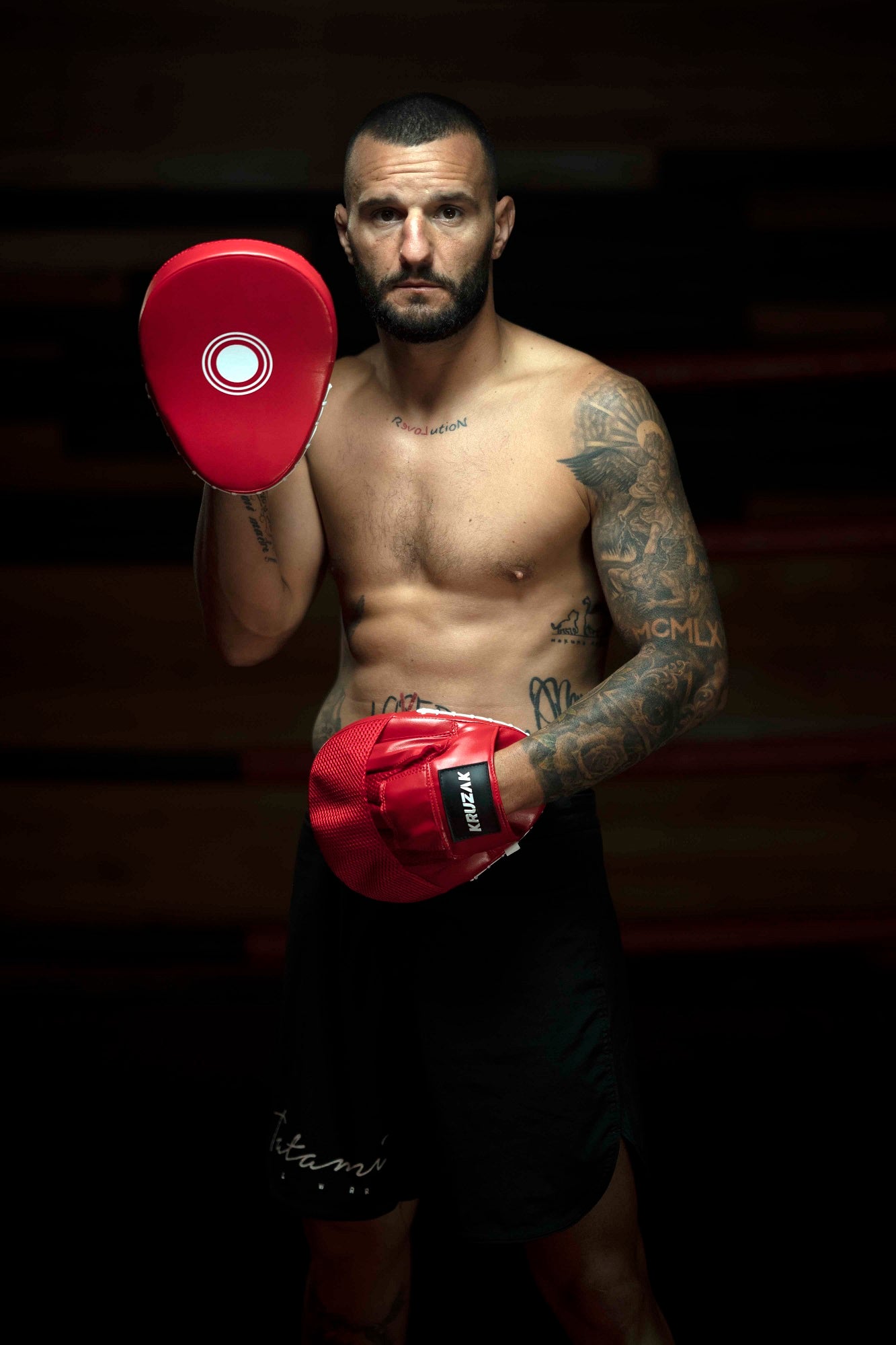 Red Punching Mitts for Boxing, Muay Thai, Kick Boxing & MMA Fighting