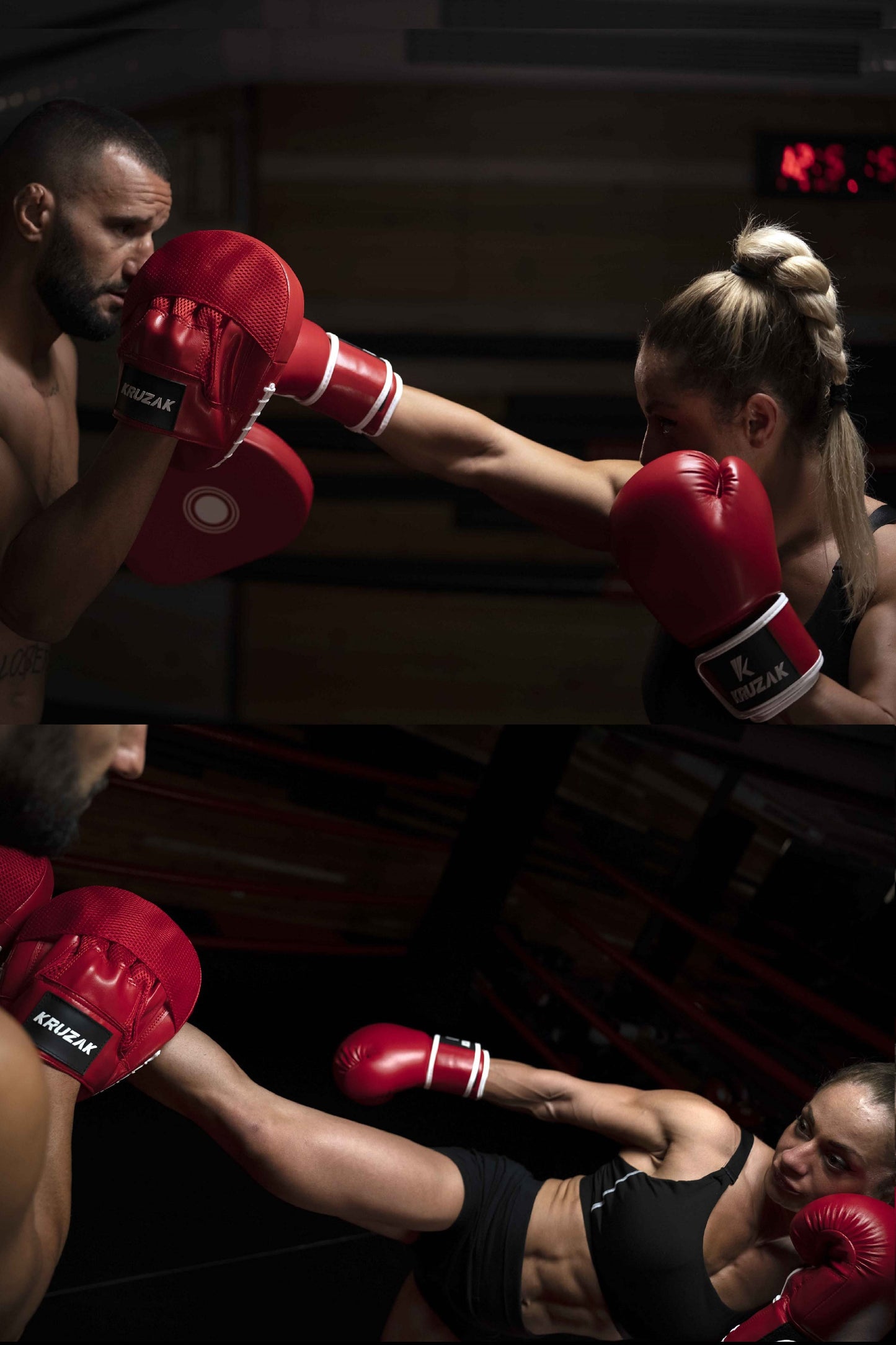 Red Punching Mitts for Boxing, Muay Thai, Kick Boxing & MMA Fighting