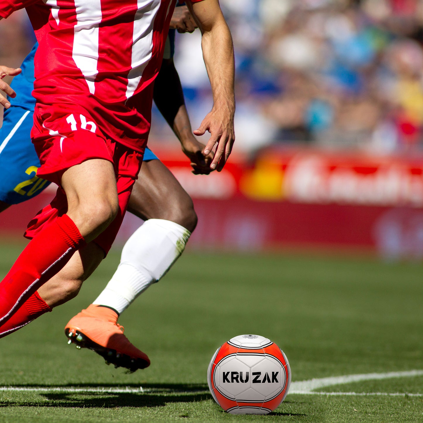 Kruzak Premier Striker Size 3 Red Machine Stitched Soccer Balls for Training, Recreation, Practice - for Boys and Girls