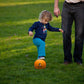 Kruzak Size 1 Machine Stitched Neon Orange Mini Soccer Ball Toy for Toddlers and Kids Play