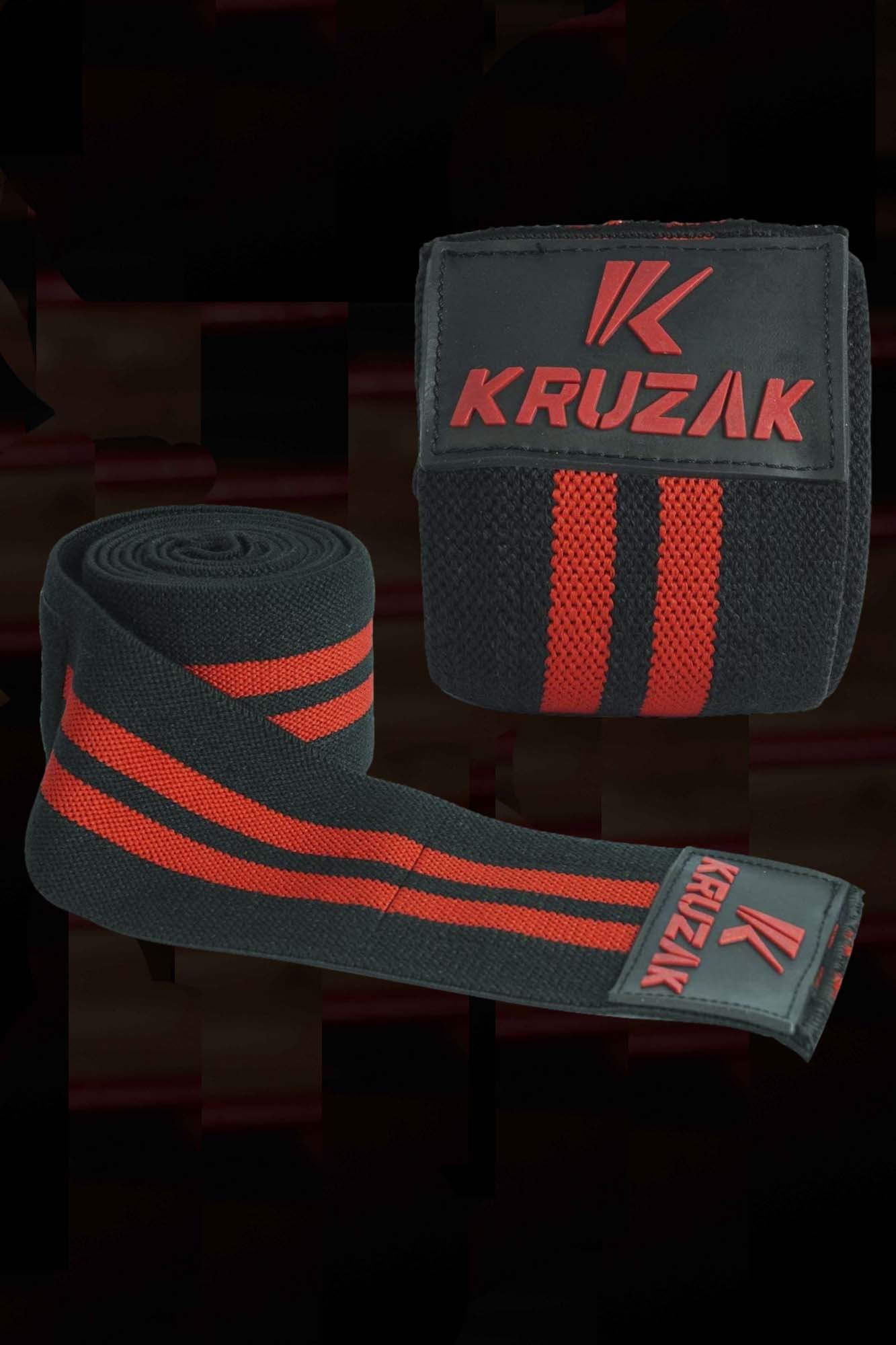 Red 78'' Knee Wraps for Weight Lifting