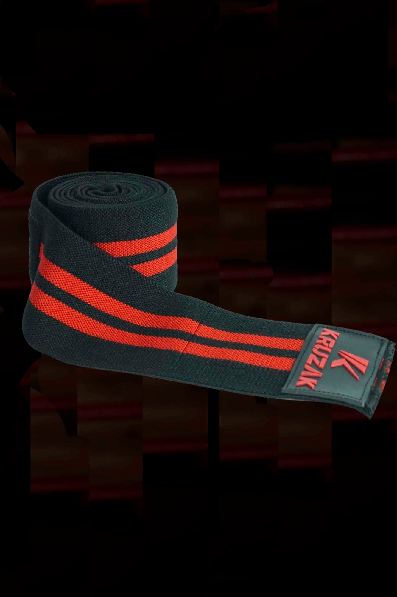 Red 78'' Knee Wraps for Weight Lifting