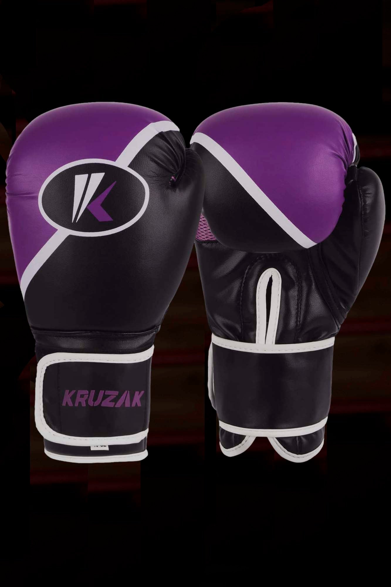 Premium Black-Purple Training Gloves & Focus Mitts Set for Boxing, Muay Thai, Kick Boxing & MMA Fighting