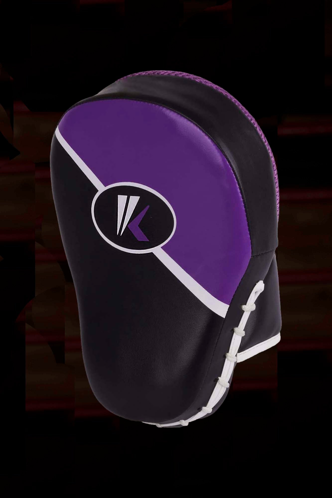 Premium Black-Purple Training Gloves & Focus Mitts Set for Boxing, Muay Thai, Kick Boxing & MMA Fighting