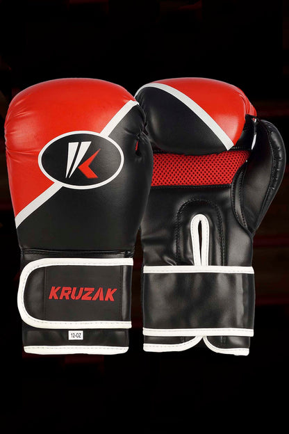 Premium Black-Red Training Gloves & Focus Mitts Set for Boxing, Muay Thai, Kick Boxing & MMA Fighting