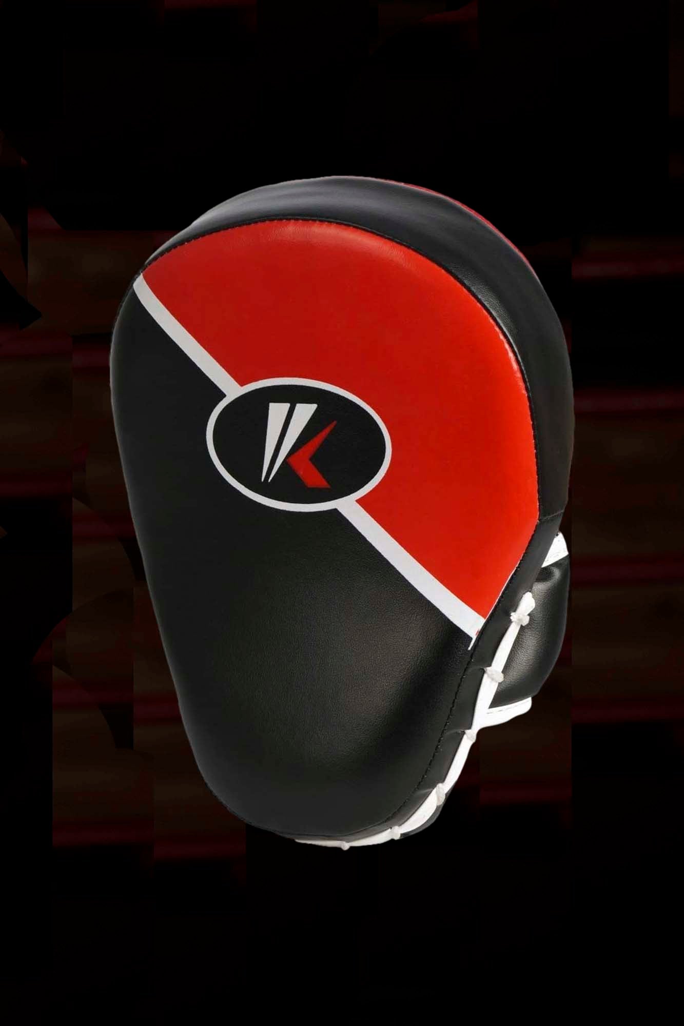 Premium Black-Red Training Gloves & Focus Mitts Set for Boxing, Muay Thai, Kick Boxing & MMA Fighting
