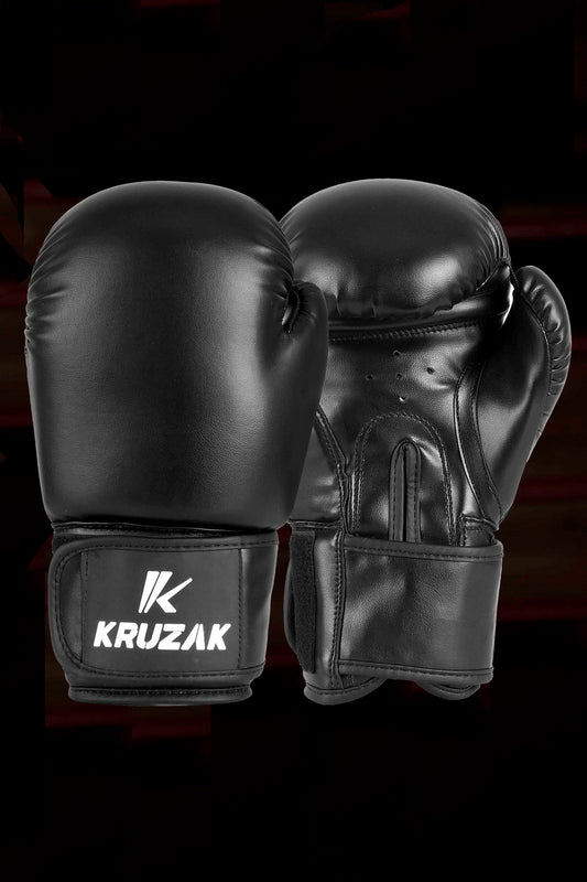Black Training Gloves for Kids Boxing, Muay Thai, Kick Boxing & MMA Fighting