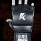 Black MMA Half-Finger Boxing Gloves with Open Palms for Grappling