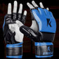 Blue MMA Half-Finger Boxing Gloves with Open Palms for Grappling