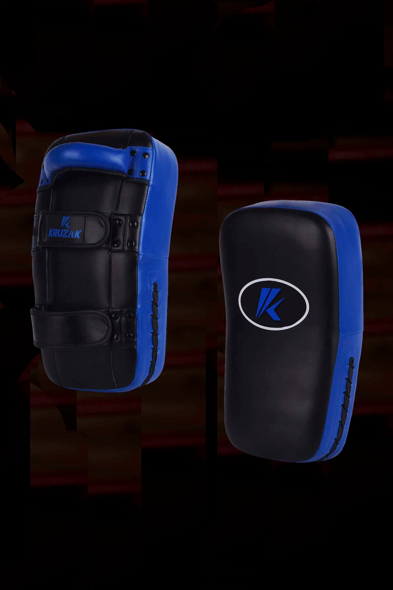 Blue-Black Unisex Muay Thai Kick Pad Strike Shield for Martial Arts and Combat Sports