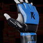 Blue MMA Half-Finger Boxing Gloves with Open Palms for Grappling