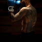 Man wearing  Kruzak Unisex Blue Boxing Gloves
