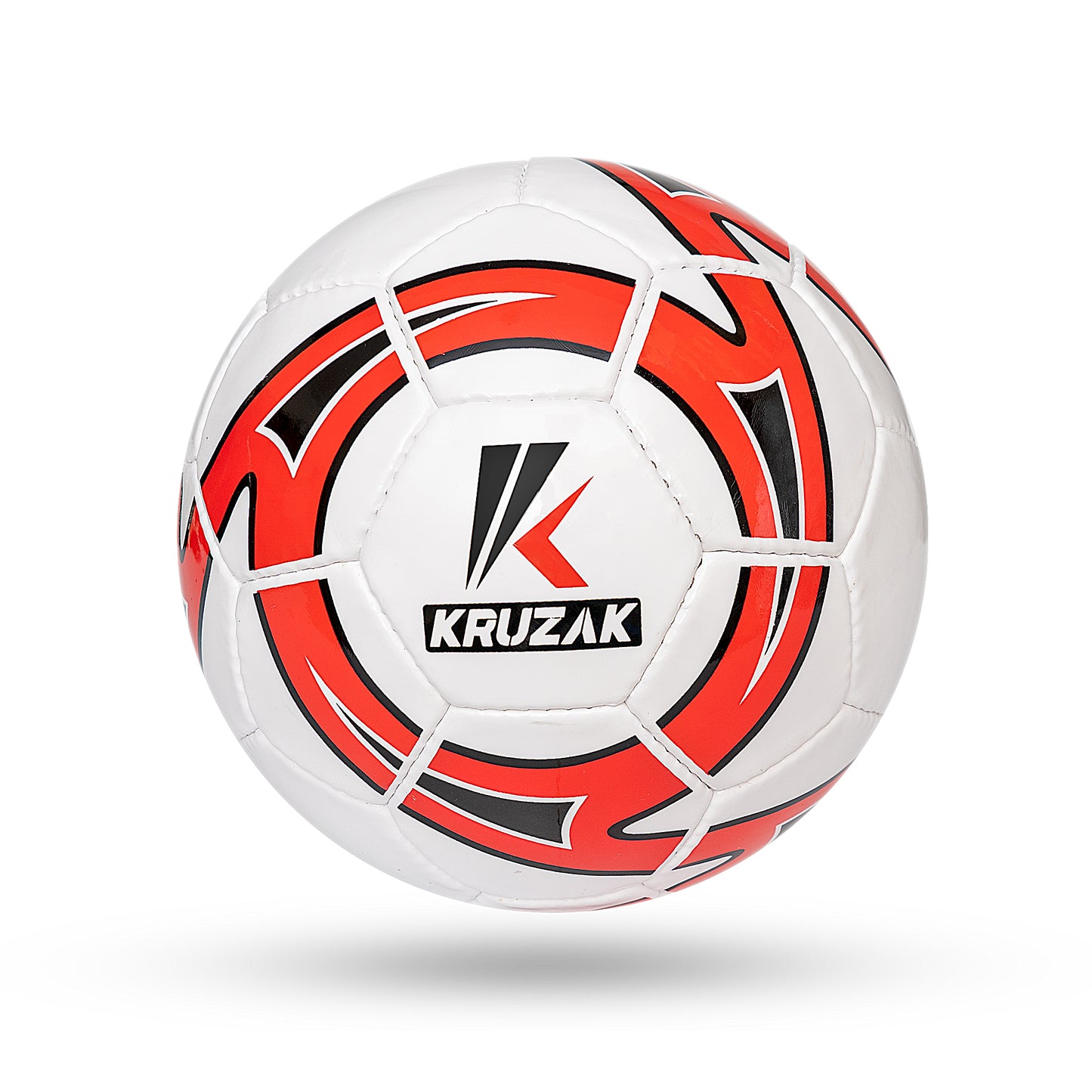 Kruzak Classic Official Size 5 Red Soccer Ball - Hand Stitched Match Ball for Professional Training - for Men, Women, Youth Boys & Girls Soccer Players