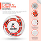 Kruzak Classic Official Size 5 Red Soccer Ball - Hand Stitched Match Ball for Professional Training - for Men, Women, Youth Boys & Girls Soccer Players