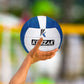 Kruzak Pro Volley Model Hand Stitched BLUE Volley Ball Toy - Indoor Outdoor Beach Ball for Kids Youth Adults, Beginners
