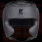 Matte-Black Boxing Gloves and Head Guard Set