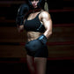 Woman wearing Kruzak Matte Black Boxing Focus Pads
