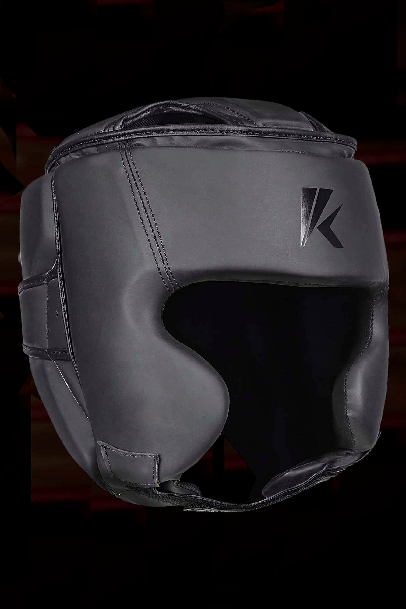 Matte-Black MMA Kick Boxing Unisex Head Guard