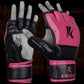 Pink MMA Half-Finger Boxing Gloves with Open Palms for Grappling