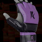 Purple MMA Half-Finger Boxing Gloves with Open Palms for Grappling