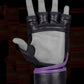 Purple MMA Half-Finger Boxing Gloves with Open Palms for Grappling
