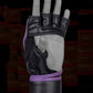 Purple MMA Half-Finger Boxing Gloves with Open Palms for Grappling