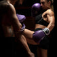 Product demonstration of Kruzak Unisex Purple Boxing Gloves and Focus Pads