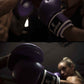 Product demonstration of Kruzak Unisex Purple Boxing Gloves and Focus Pads