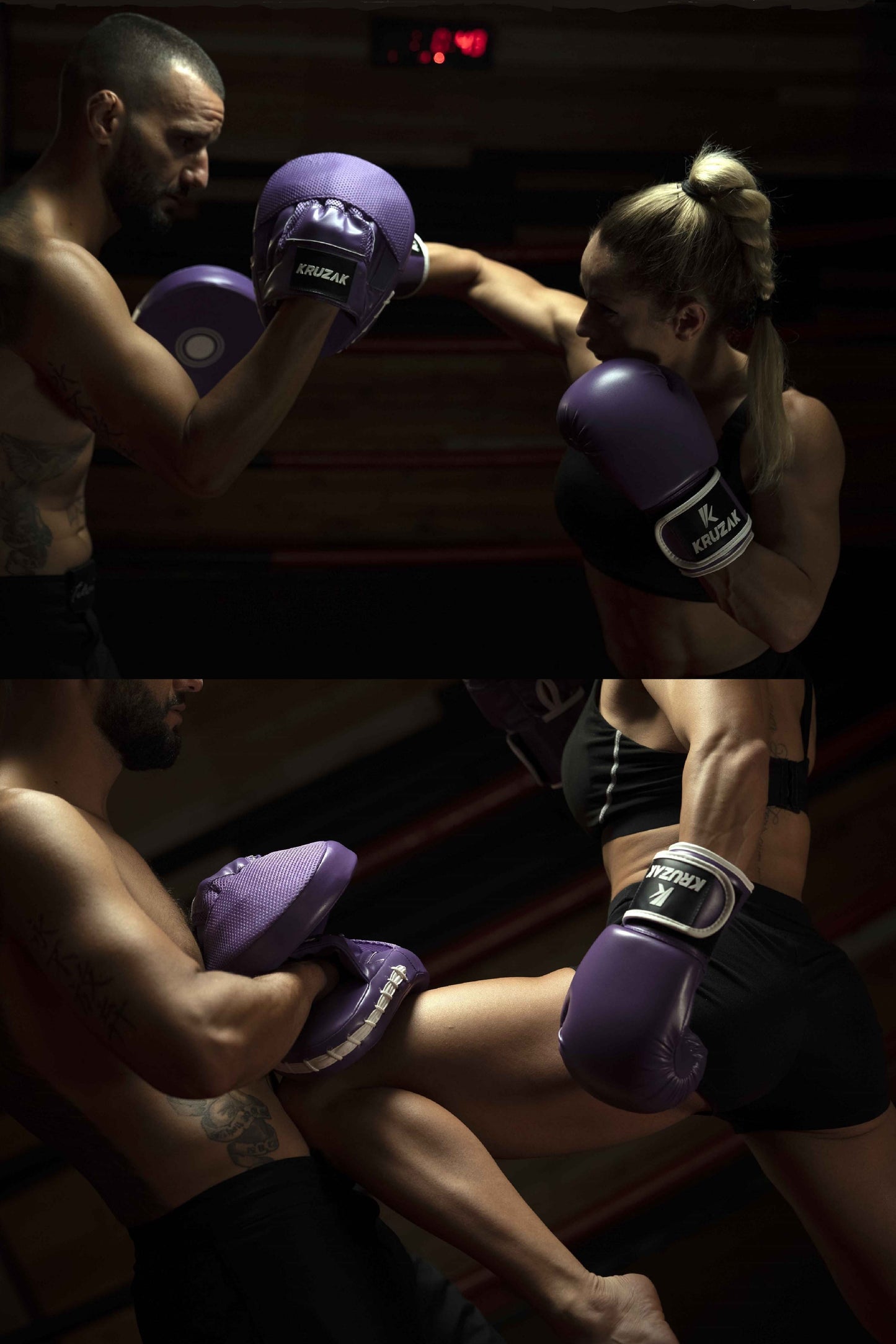 Purple Punching Mitts for Boxing, Muay Thai, Kick Boxing & MMA Fighting