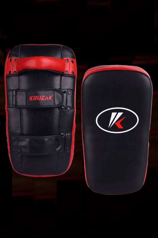 Red-Black Unisex Muay Thai Kick Pad Strike Shield for Martial Arts and Combat Sports