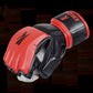Red MMA Half-Finger Boxing Gloves with Open Palms for Grappling